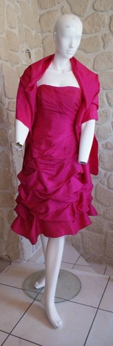 Robe cocktail rose+étole