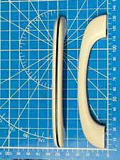 VINTAGE 2 POIGNÉE DE PORTE COMMODE TIROIR MEUBLE PVC BLANC LISERE NOIR