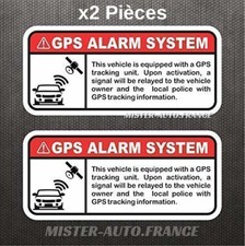 x2 Autocollant Alarme Voiture