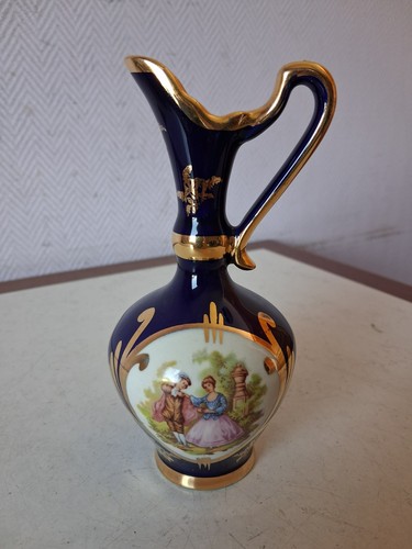 Pichet fragonard bleu doré - pichet,