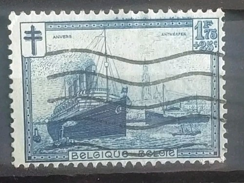 Timbre belgique rade - belgique, d'anvers