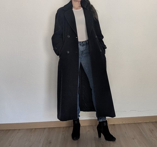 Manteau long laine mohair made - long,