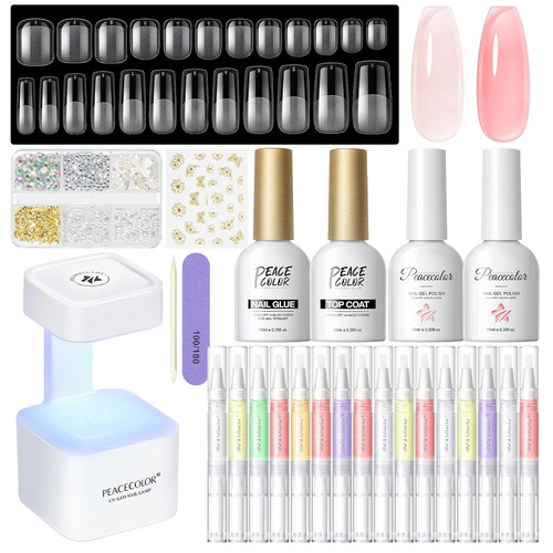 Square gel nail kit 240pc - square,