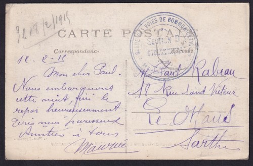 Carte postale amiens avec - postale,