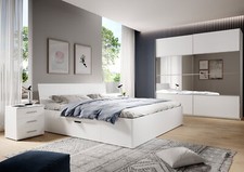 Ensemble De Chambre À Coucher Complet Beta 4 Pièces Blanc Exécution Au Choix