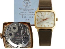 Montre pour homme CAUNY de fabrication suisse plaque d'or 10 microns années...