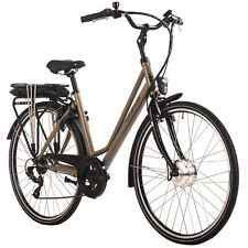 Vélo Electrique Dame 28'' Hollandia Optima Basic Marron 250W Li-Ion36V 7Vit 199E