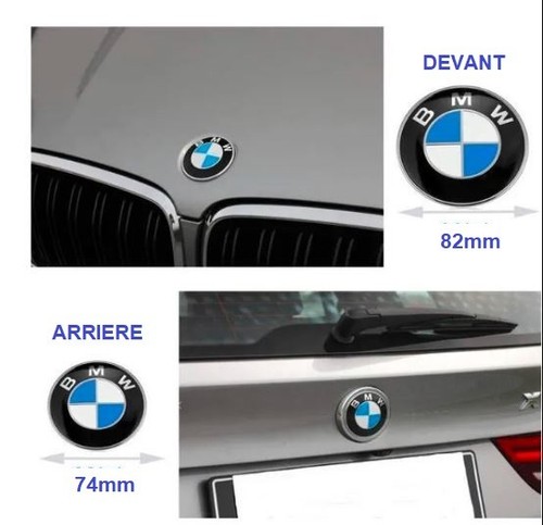 Bmw insigne logo capot 82mm - 2x,