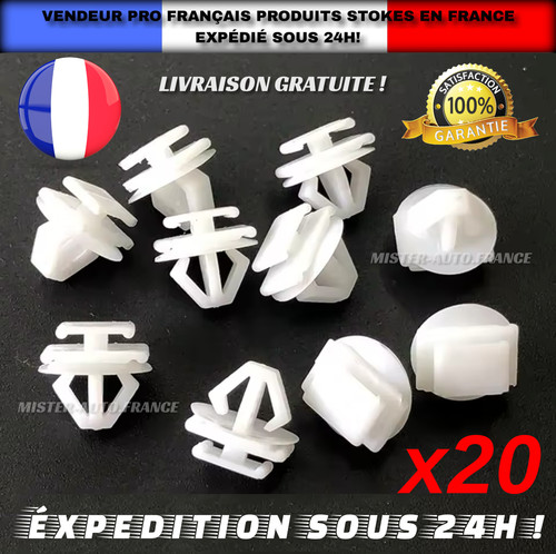 20x clips fixation garniture - 20x,