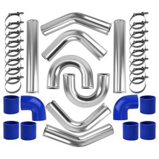 3" 76MM TUYAU TUYAUTERIE UNIVERSAL ALUMINUM INTERCOOLER TURBO PIPING PIPE KIT