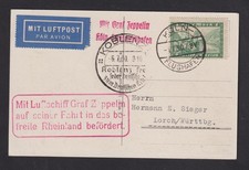 CARTE ZEPPELIN SIEGER 72b