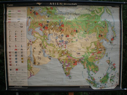 Carte murale scolaire asie - scolaire,
