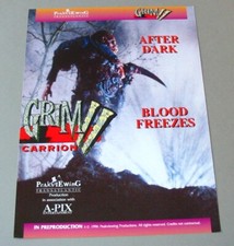GRIM II CARION (Affichette SYNOPSIS)  AFTER DARK  BLOOD FREEZES