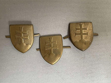 LOT OF 3 ANTIQUE SLOVAKIAN MILITARY UNIFORM BADGES