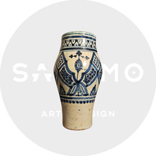 vase pansu – Atelier Lamali Boudjemaa (Safi, Maroc) poterie art ceramique