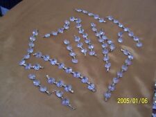 Lot pampilles en cristal attachées en chaine. Idéal  lustre.  XIXème. Réf n°2