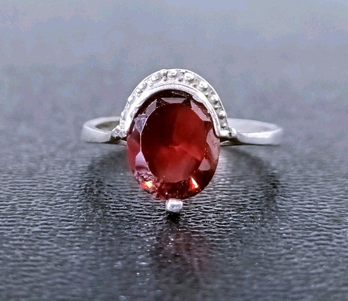 Ancienne bague grenat monté - bague,