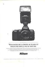 1990 NIKON ADVERTISING F801 Camera & Flash SB 24