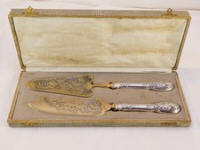 SOLID SILVER Pie Serving Cutlery