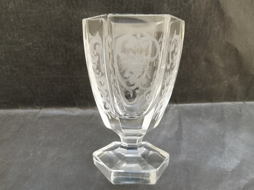 Verre vase cristal - , décor
