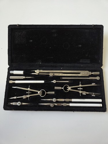 Ancien coffret compas l - coffret, s.t.l