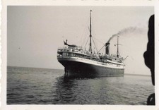 OLD PHOTOGRAPH BOAT SHIP AT SEA LINER