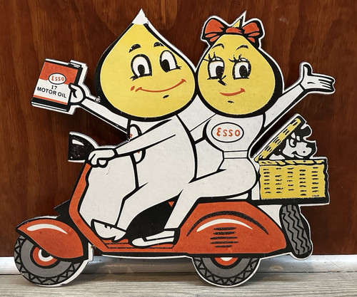 Esso motor oil - oil, porcelain