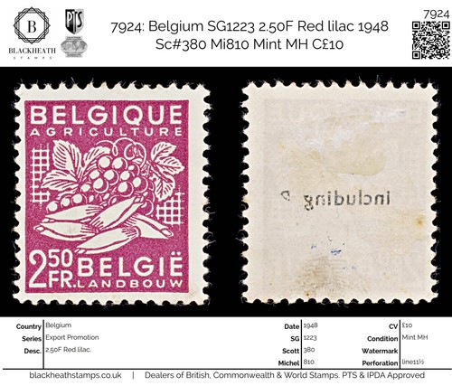 Belgique sg1223 50f lilas - belgique,