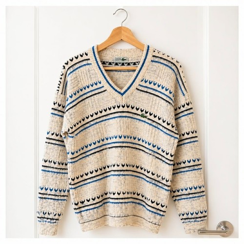 Lacoste vintage sweater beige - lacoste,