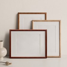 Cadre moderne simple en bois avec verre résistant aux rayures pour photos mural