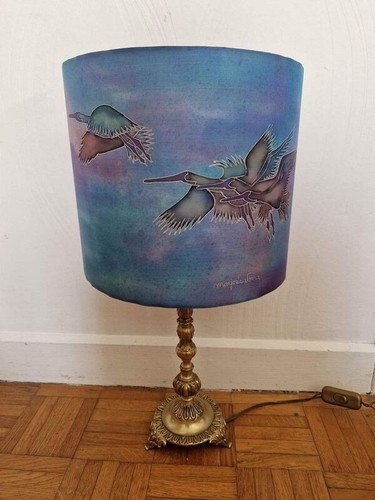 Lampe avec pied laiton et - en,