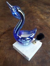 ancien porte plume stylo avec canard sujet  en verre no murano