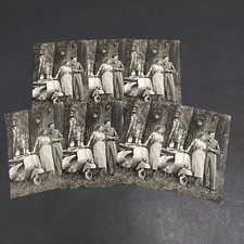 Lot of 7 Vespa motorcycle postcards all the same. Scratches and Peels