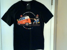 NEW NIKE SPORTSWEAR "Micro Bussing Tee" MEN'S BLACK T-SHIRT SMALL FQ6328-001