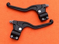 VINTAGE BLACK PLASTIC NAVA BRAKE AND CLUTCH LEVER CONTROLS FOR CROSS MOTORCYCLES