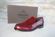 Church's Eu 40 Royaume-Uni 6 Mocassins Chaussures TUNBRIDGE Rubis Neuf Autrefois