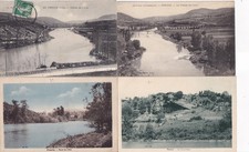 Lot de 4 cartes postales anciennes postcards PONCIN AIN