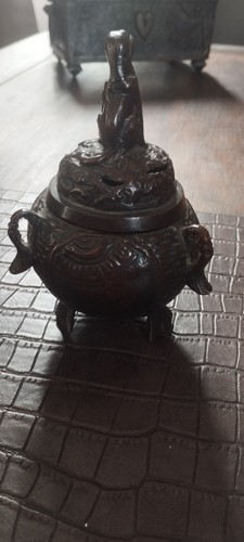 Brûle parfum bronze chine - brûle,
