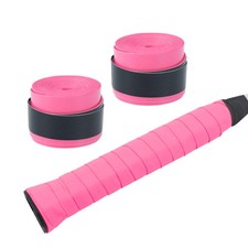 2 Pièces Ruban Grip Raquette Tennis Sec Absorbant Anti-Dérapant, Rose