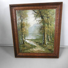 tableau arbres au bord de