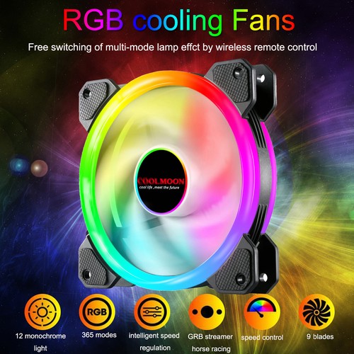 1stk lüfter rgb led fan - lüfter,