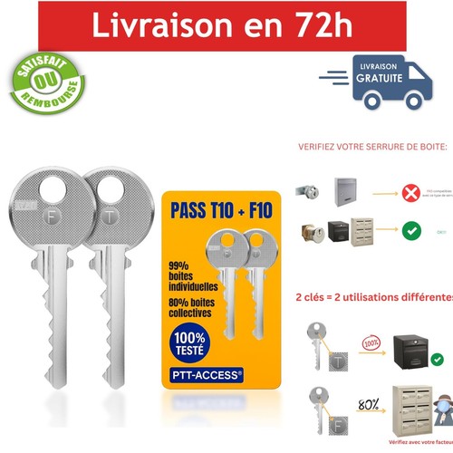 Clés ptt t10 f10 lot - f10,