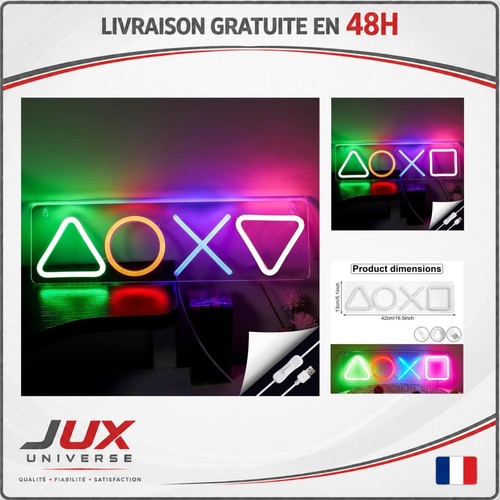 Panneau néon led gamer - led, pour