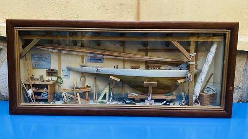 Vitrine maquette bateau murale - maquette,