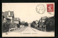 Old postcard Villemomble, Rue Poussin 1918 