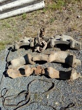 Lot de jougs anciens en bois (120 cm) – attelage bœufs – rustique ferme – déco 