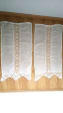 2 rideaux anciens voile