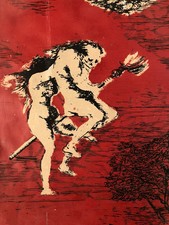 Très Belle Sérigraphie D Après Goya 1974 Luc Herbier Sorcière Sorcellerie Art