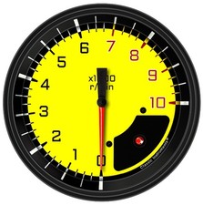 Classic Instruments AX71YBLF Yellow AutoCross Series Tachometer
