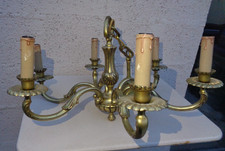 Lustre en bronze massif à 6